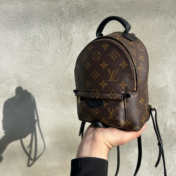 Louis Vuitton Palm Springs Mini Monogram Canvas Brown Women’s Backpack Mint! - Picture 2 of 12